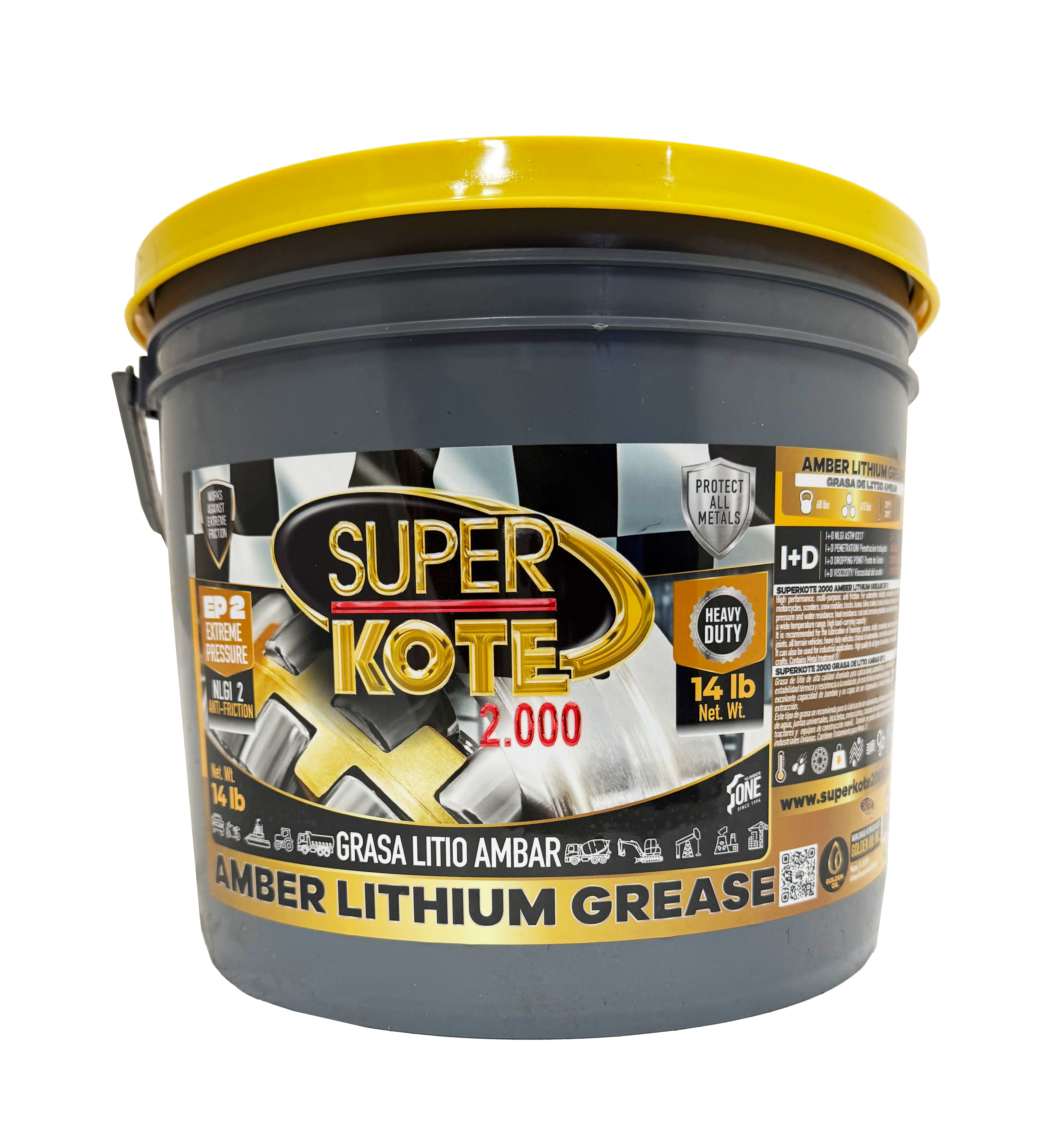 Grasa de Litio Ambar Multiproposito NLGI 2 EP 14 lb-2
