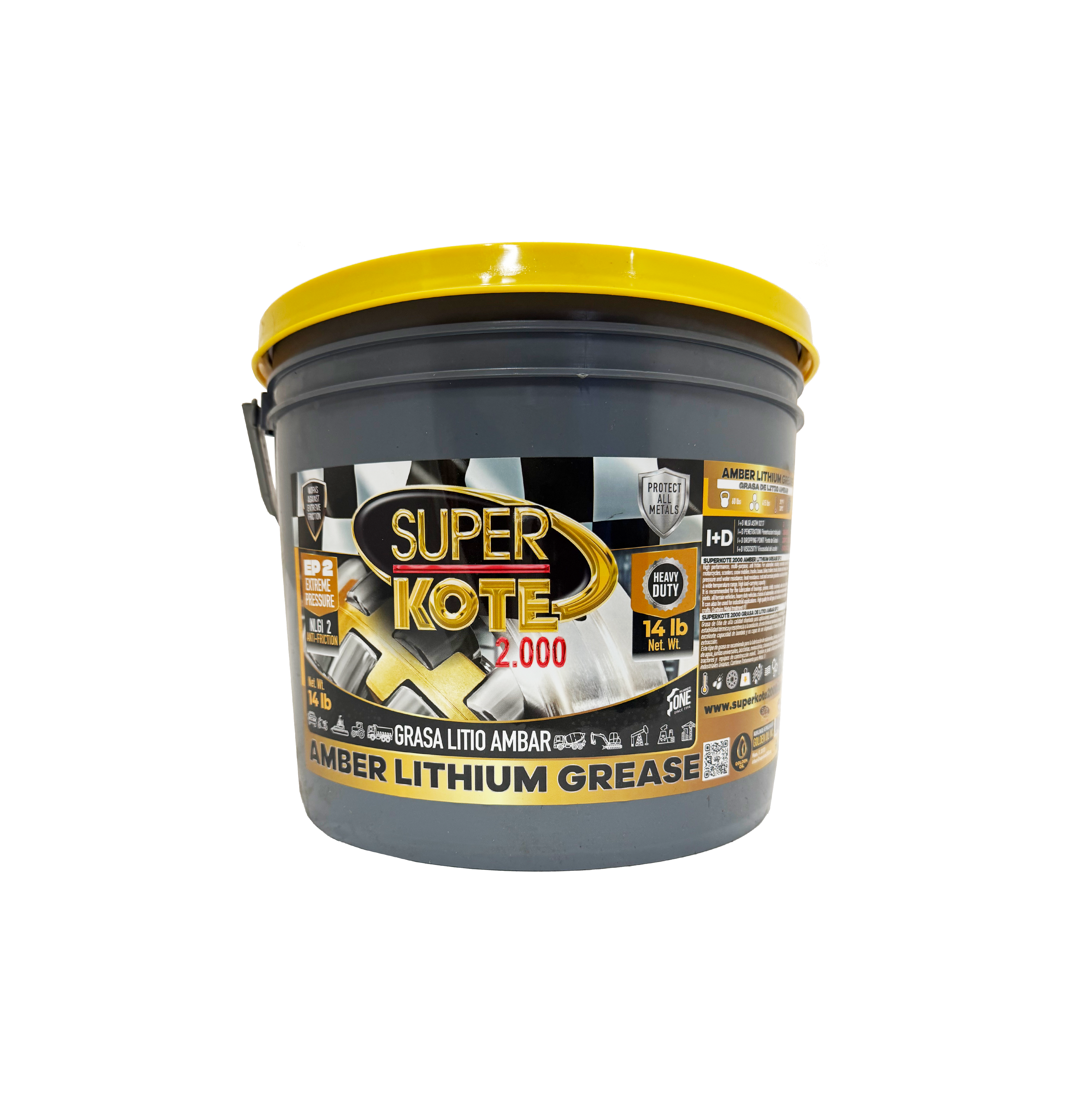 Grasa de Litio Ambar Multiproposito NLGI 2 EP 14 lb
