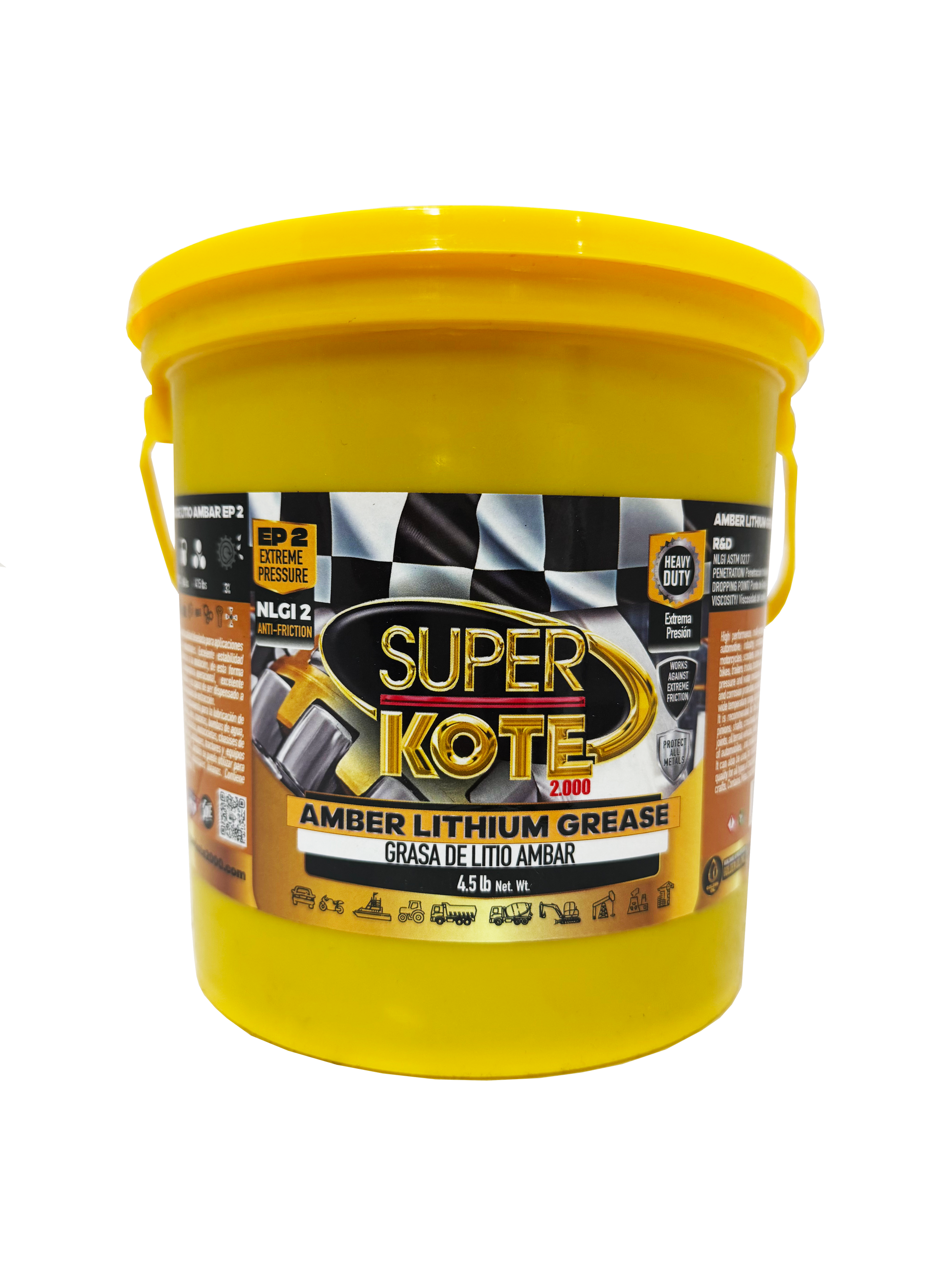 Grasa de Litio Ambar Multiproposito NLGI 2 EP 4.5 lb-2