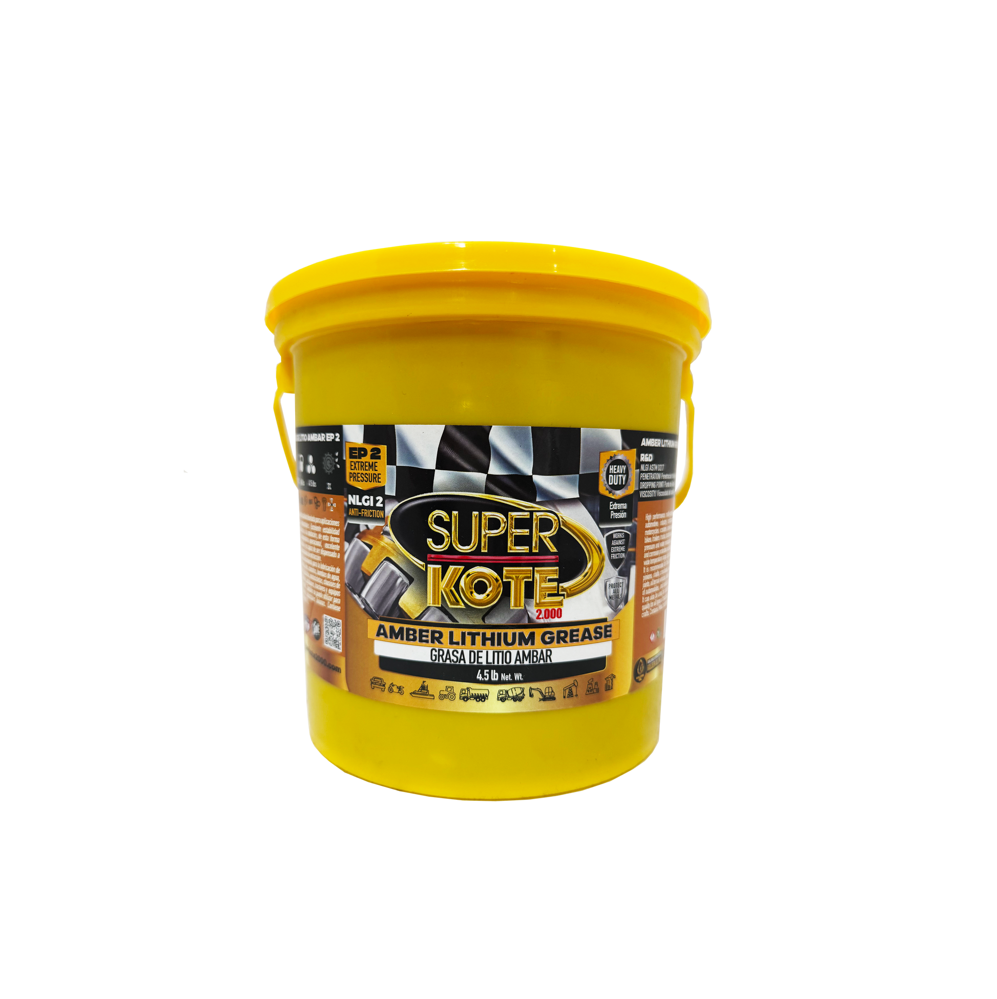 Grasa de Litio Ambar Multiproposito NLGI 2 EP 4.5 lb-1