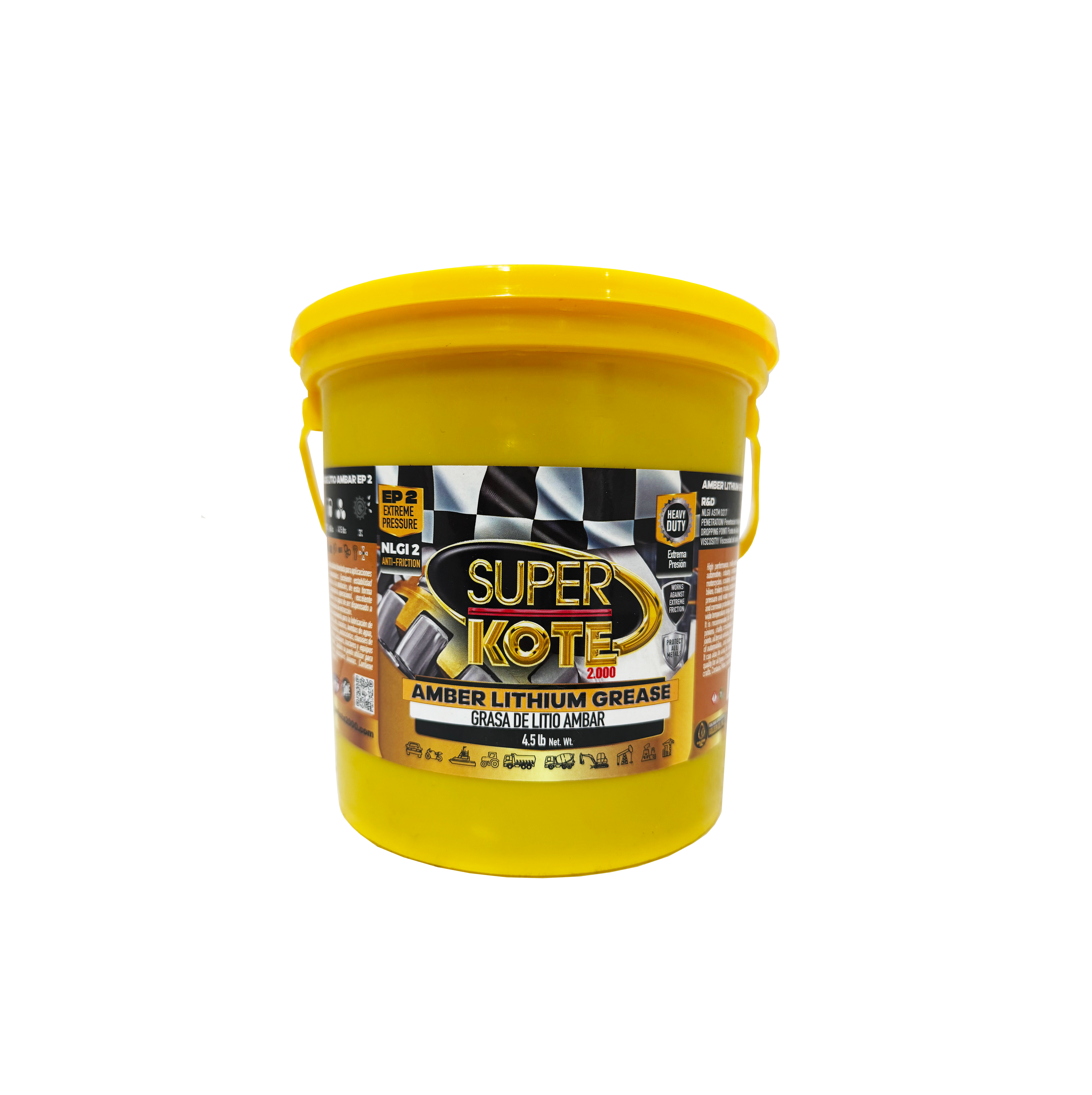 Grasa de Litio Ambar Multiproposito NLGI 2 EP 4.5 lb