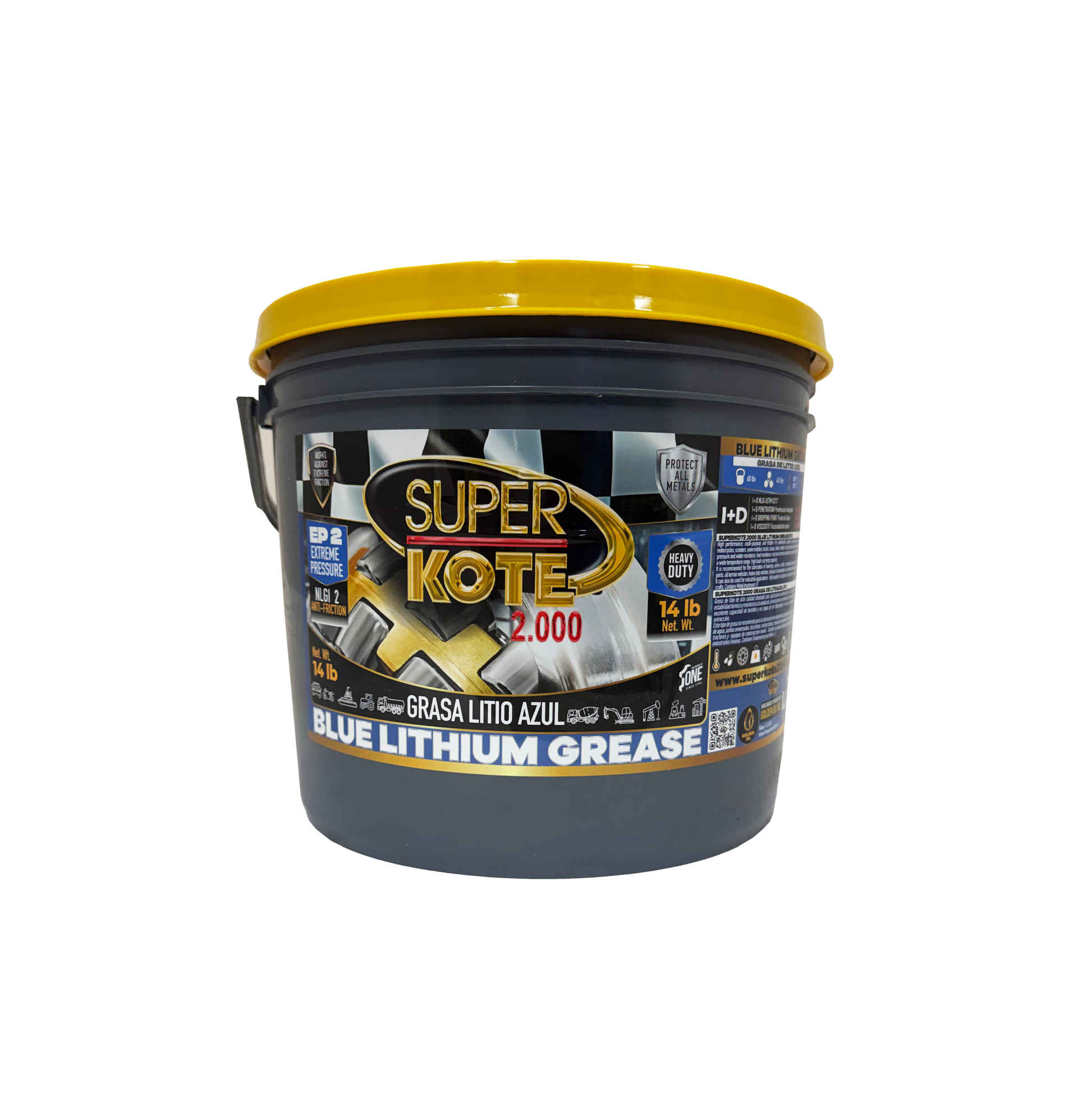 Grasa de Litio Azul NLGI 2 EP 14 lb-1