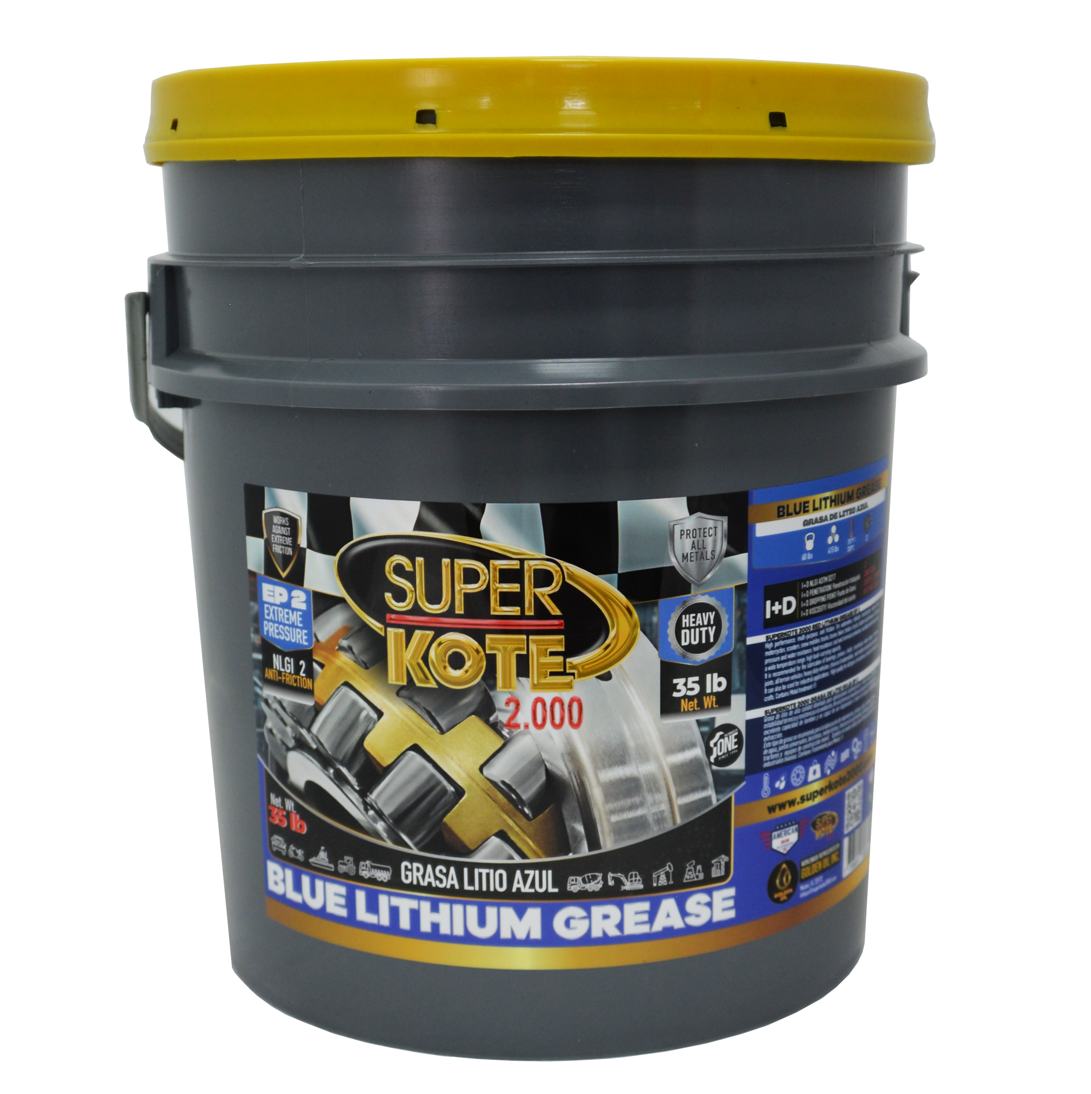 Grasa de Litio Azul NLGI 2 EP 35 lb