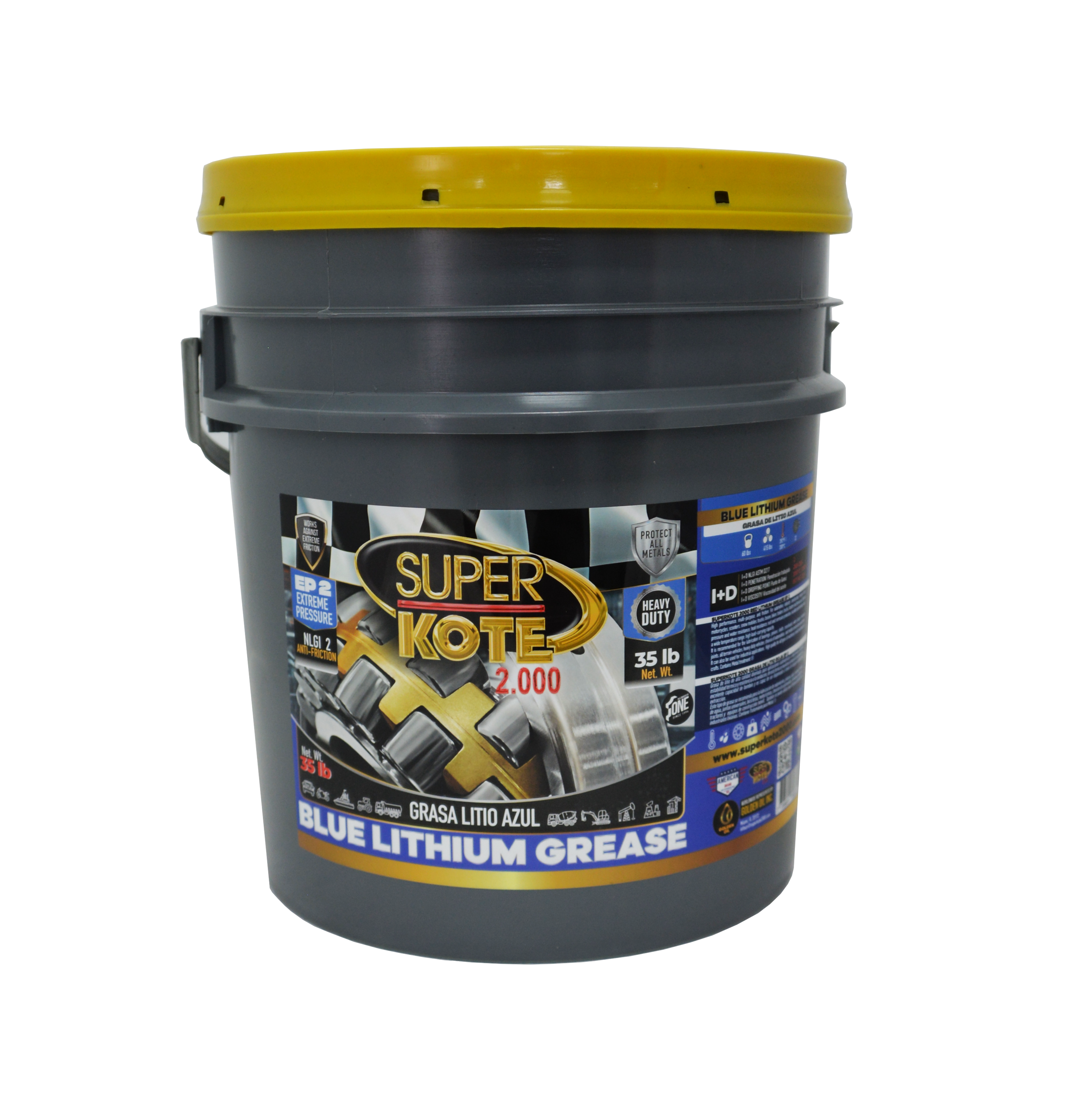 Grasa de Litio Azul NLGI 2 EP 35 lb
