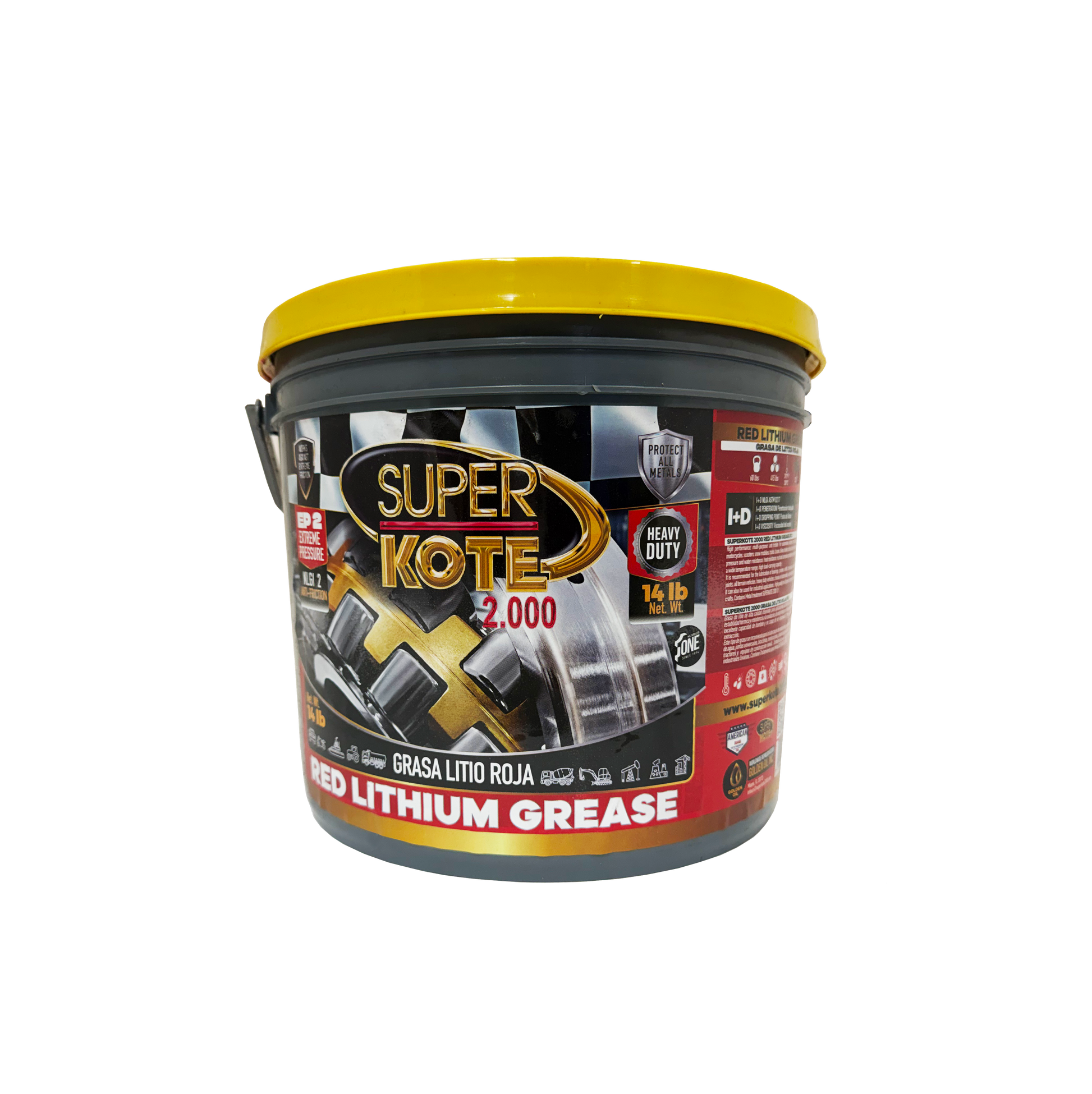 Grasa de Litio Roja NLGI 2 EP 14 lb-1
