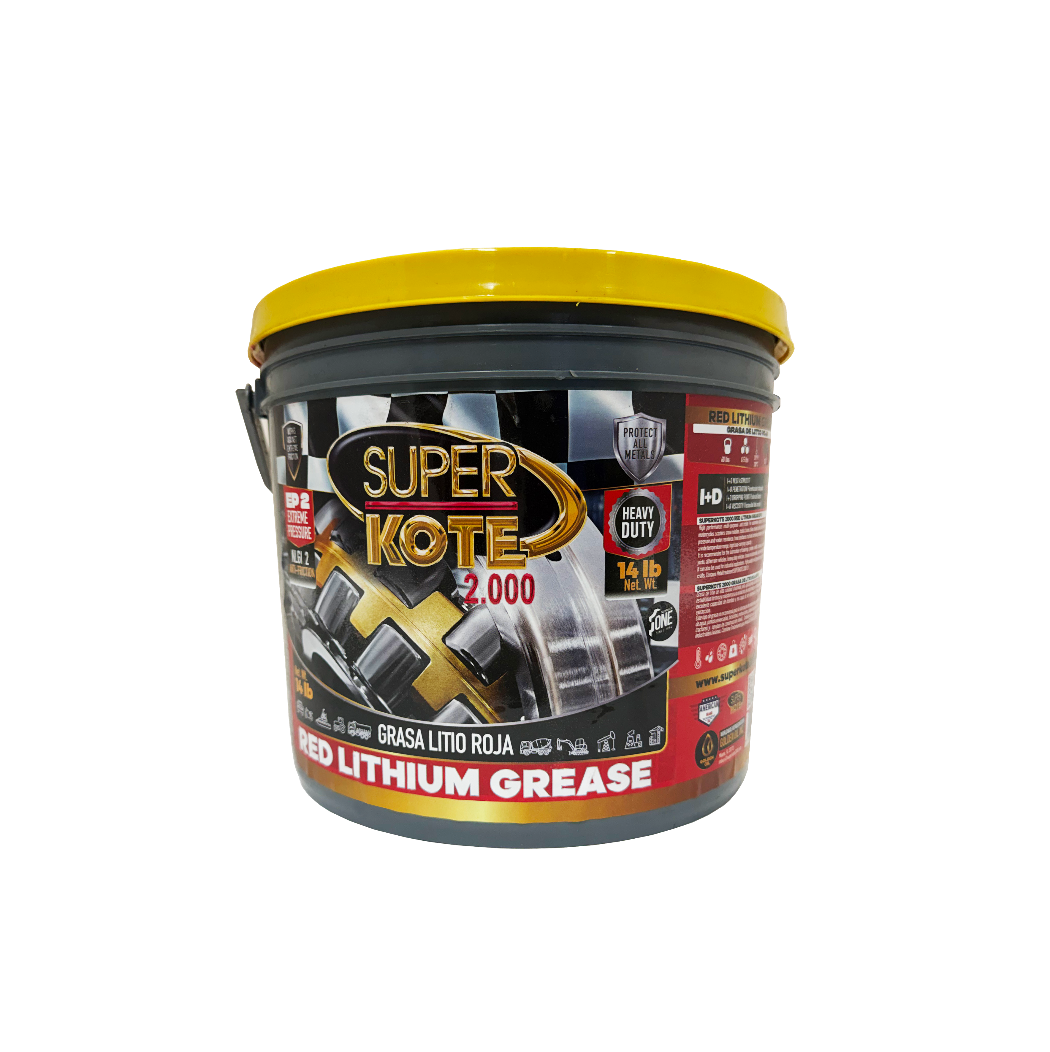Grasa de Litio Roja NLGI 2 EP 14 lb