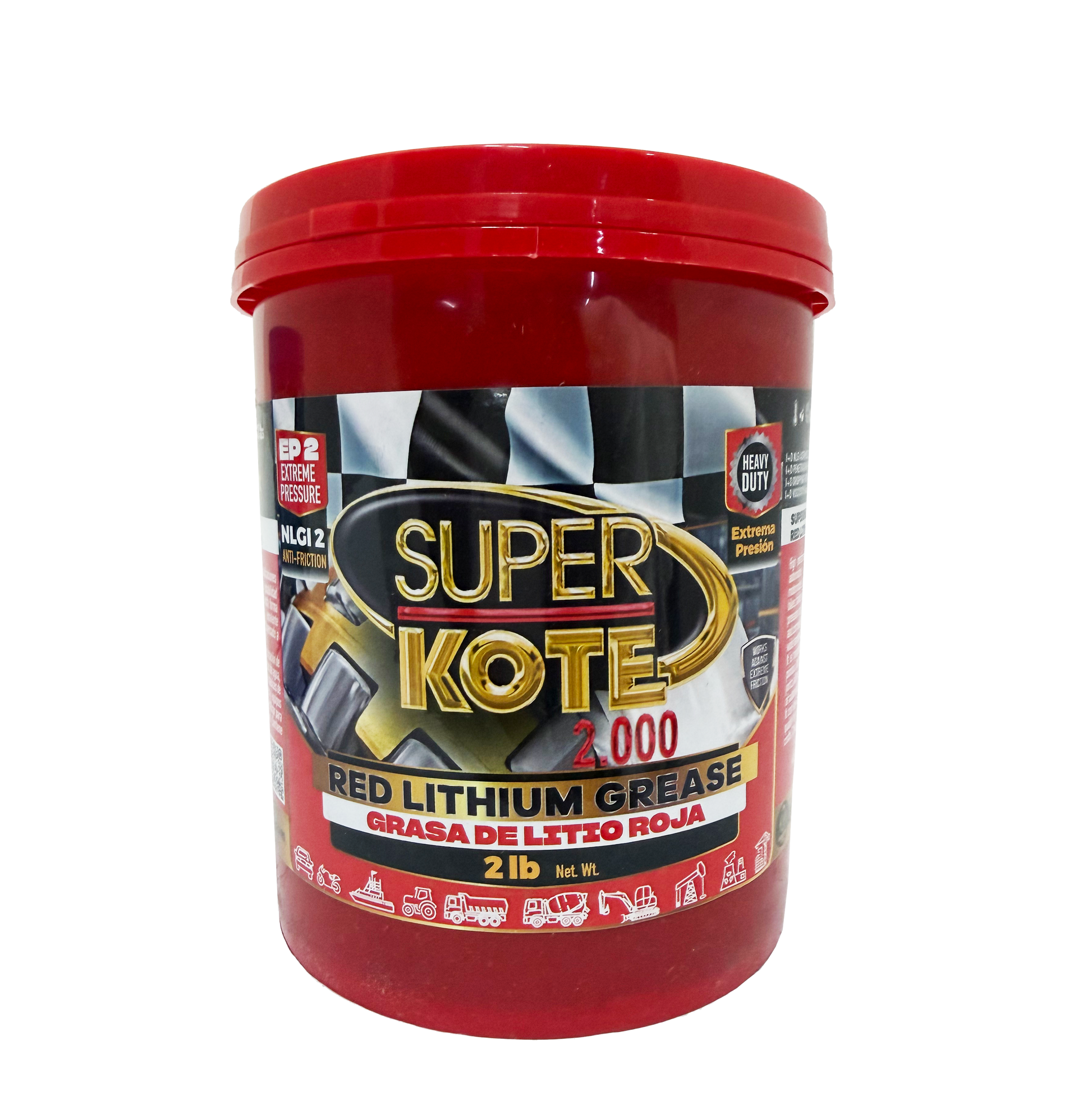 Grasa de Litio Roja NLGI 2 EP 2 lb-2