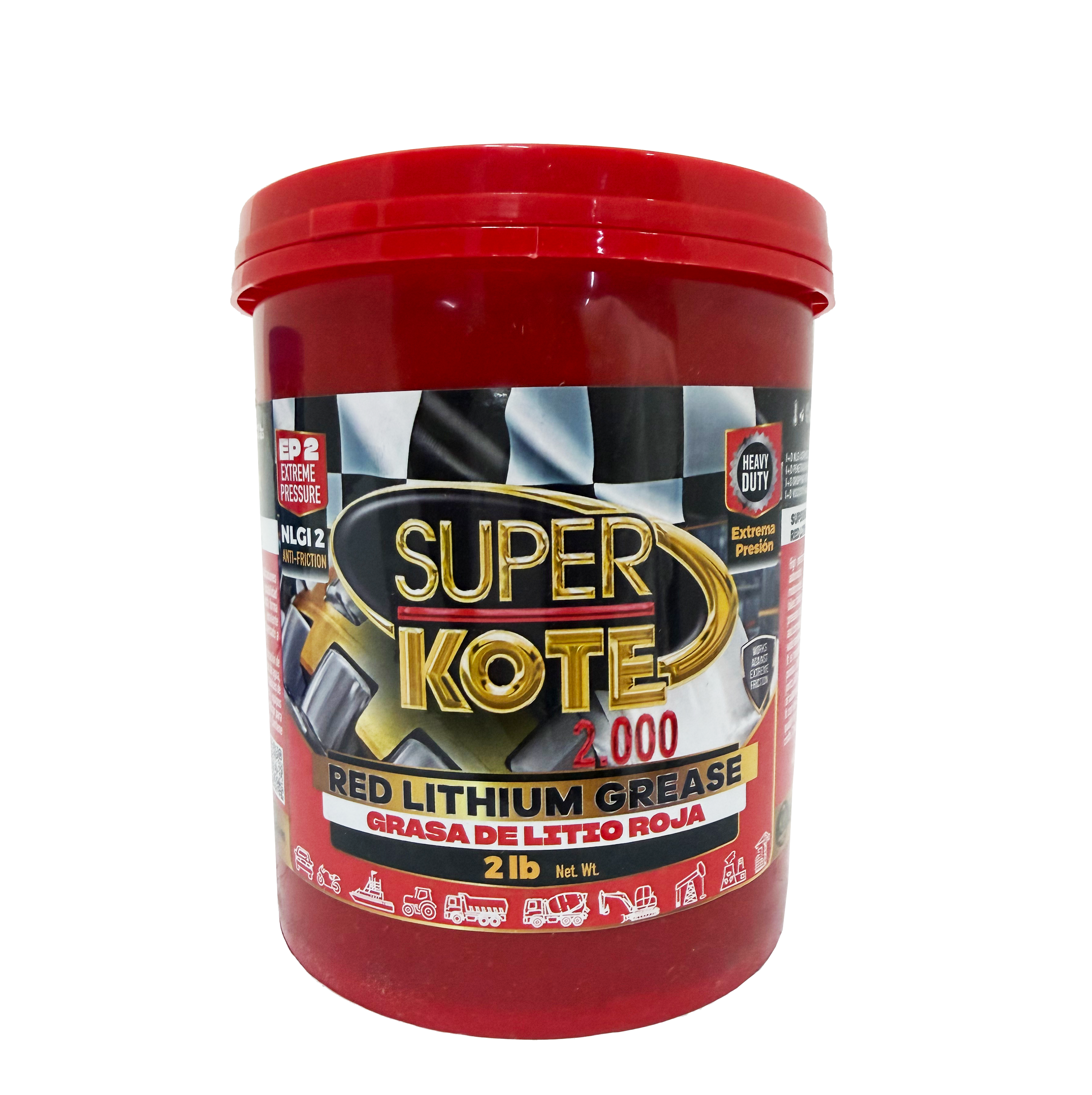Grasa de Litio Roja NLGI 2 EP 2 lb-2