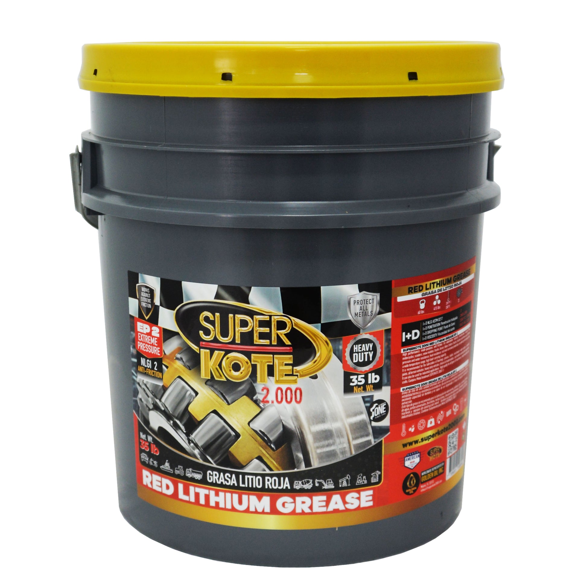 Grasa de Litio Roja NLGI 2 EP 35 lb-2