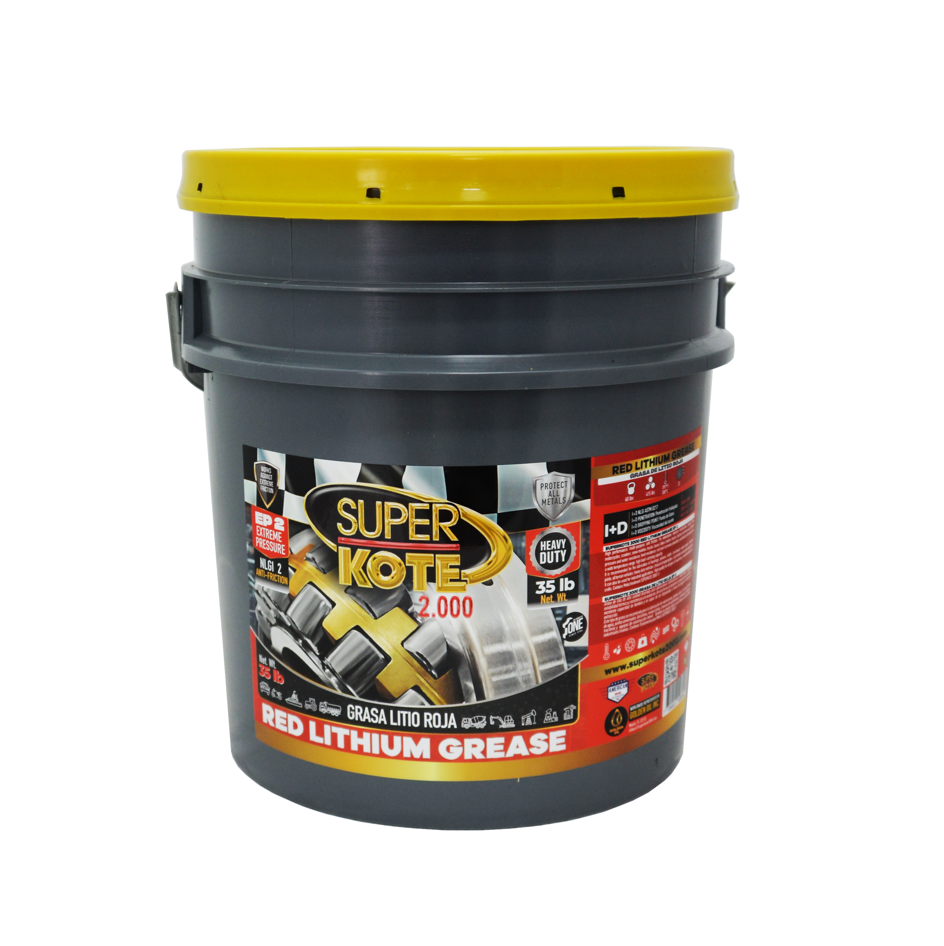 Grasa de Litio Roja NLGI 2 EP 35 lb-1
