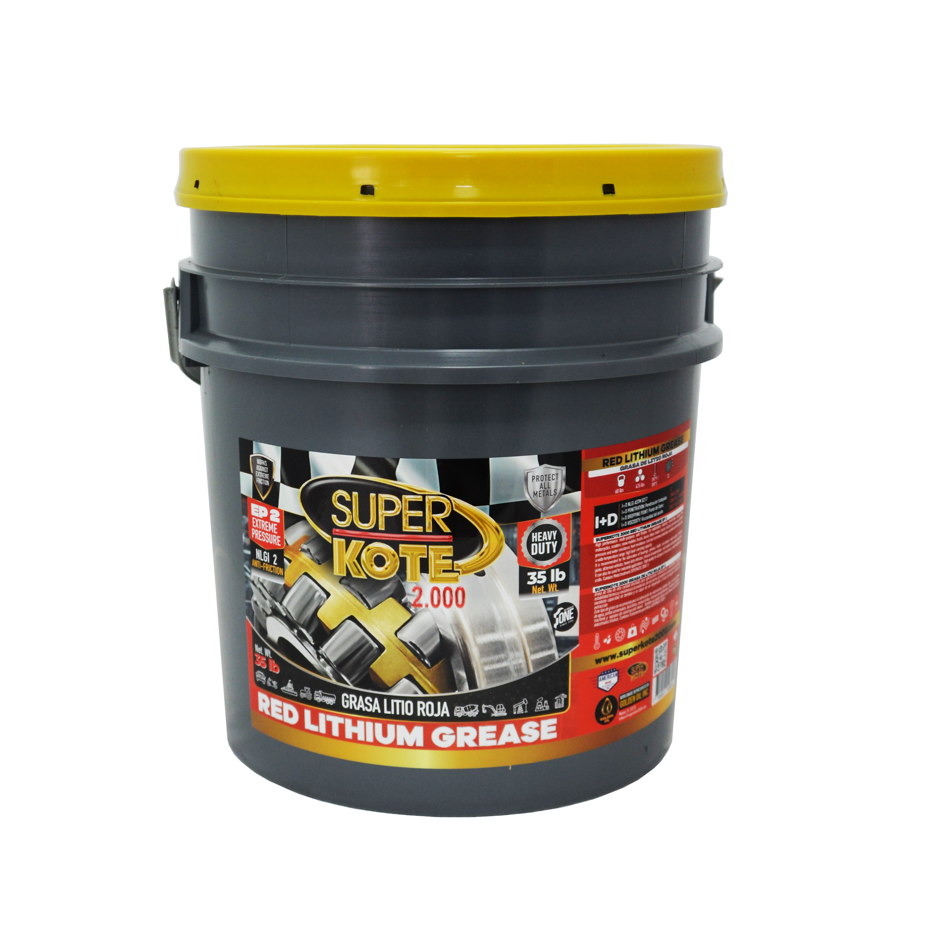 Grasa de Litio Roja NLGI 2 EP 35 lb