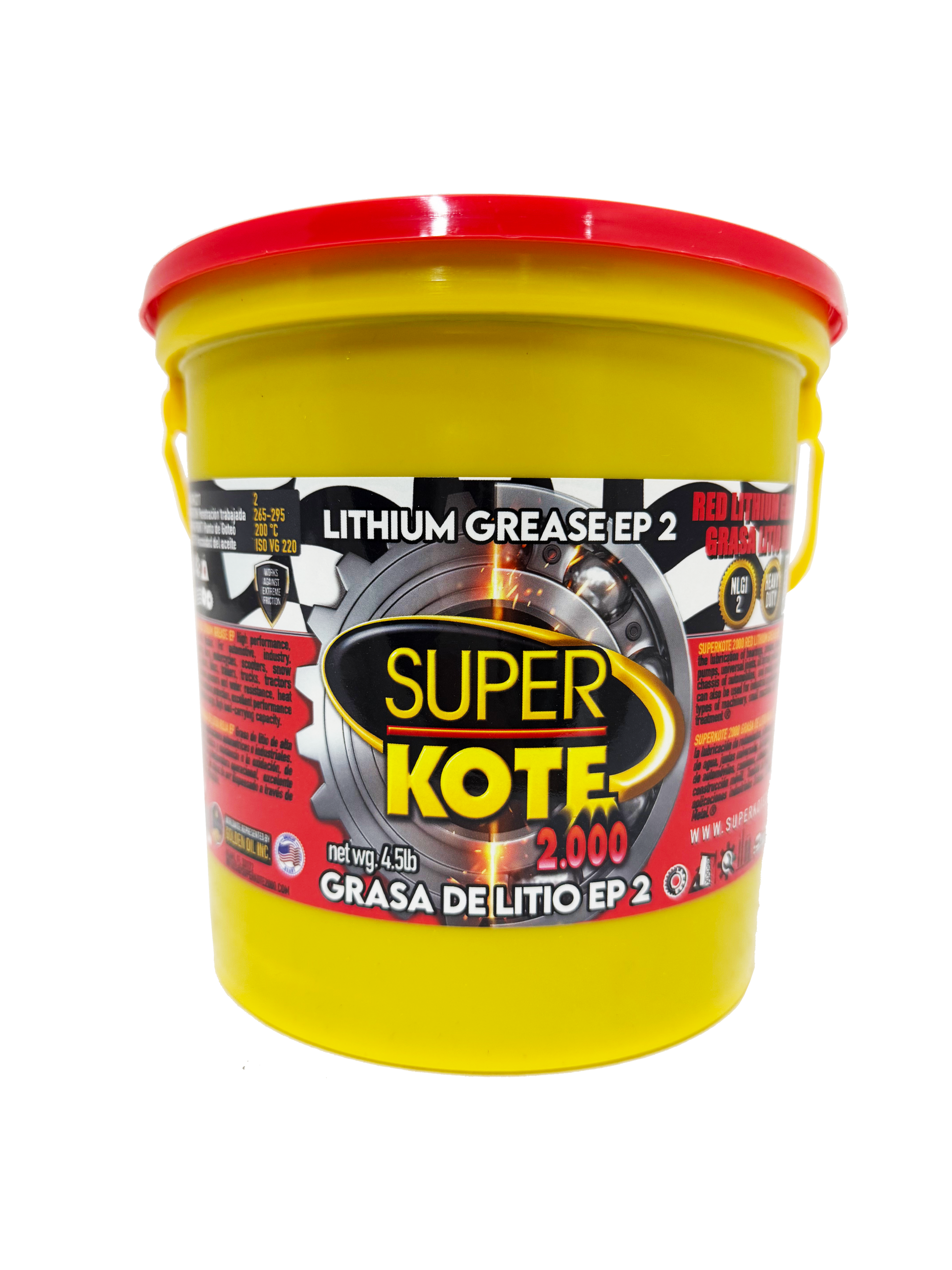 Grasa de Litio Roja NLGI 2 EP 4.5 lb-2