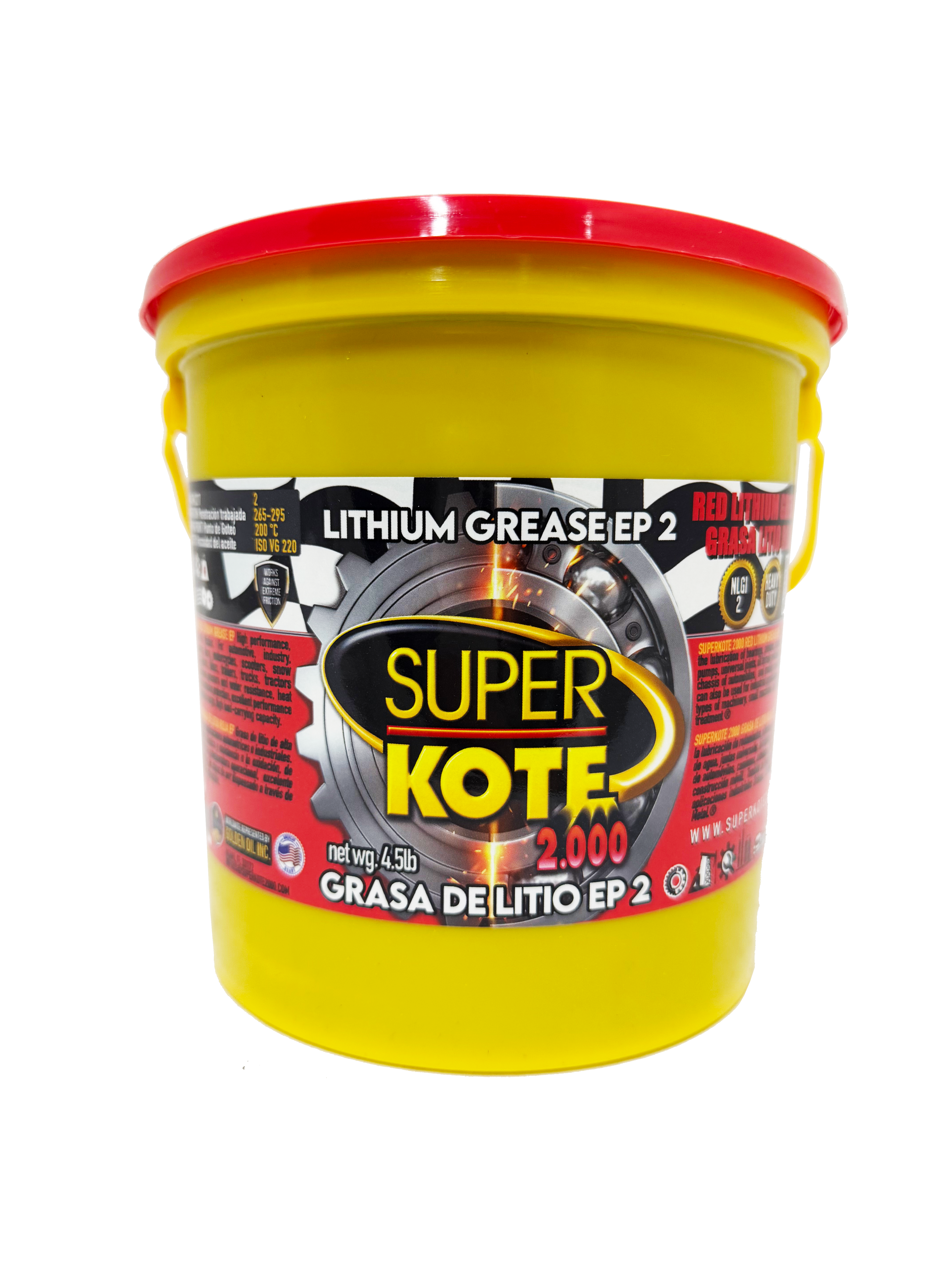 Grasa de Litio Roja NLGI 2 EP 4.5 lb-2