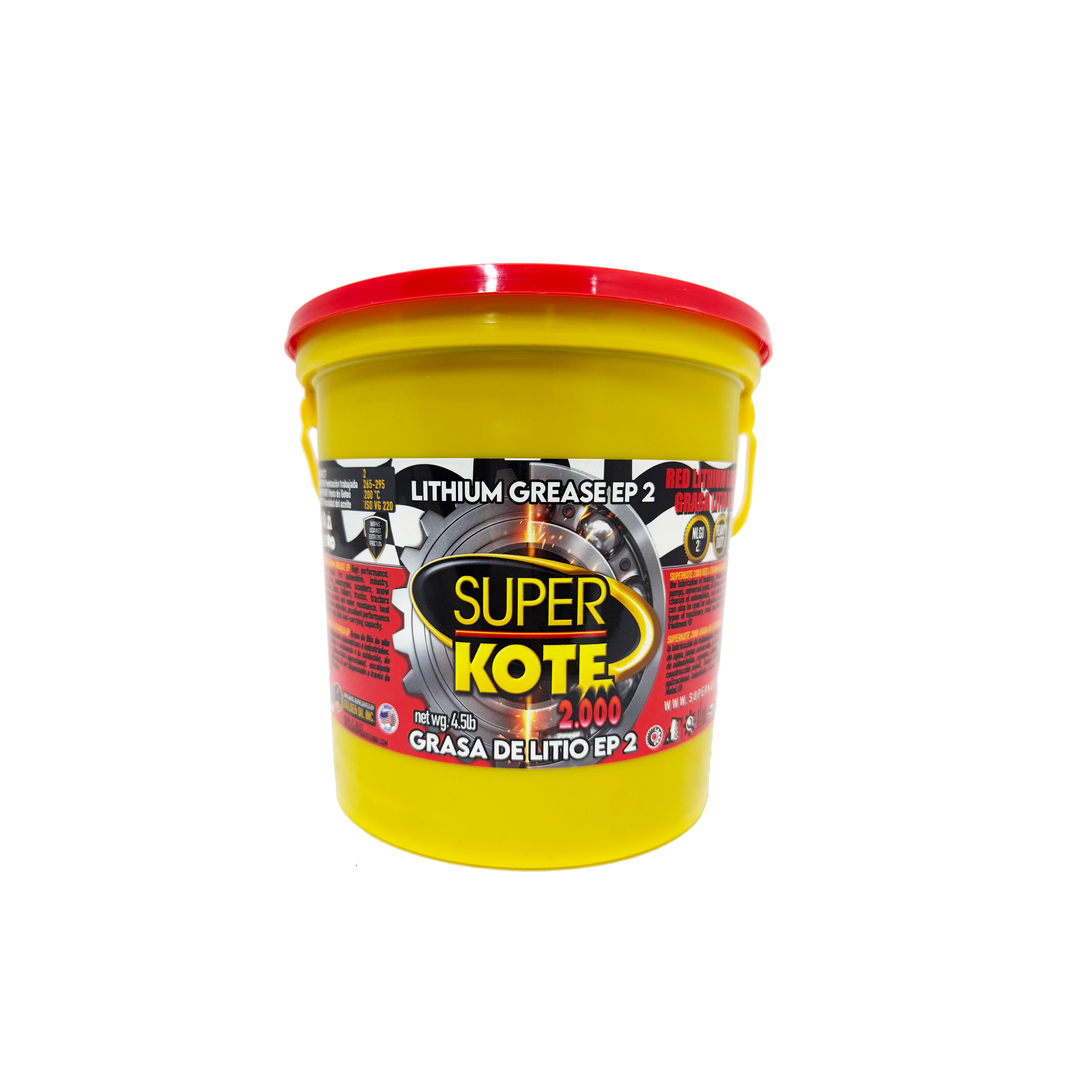 Grasa de Litio Roja NLGI 2 EP 4.5 lb