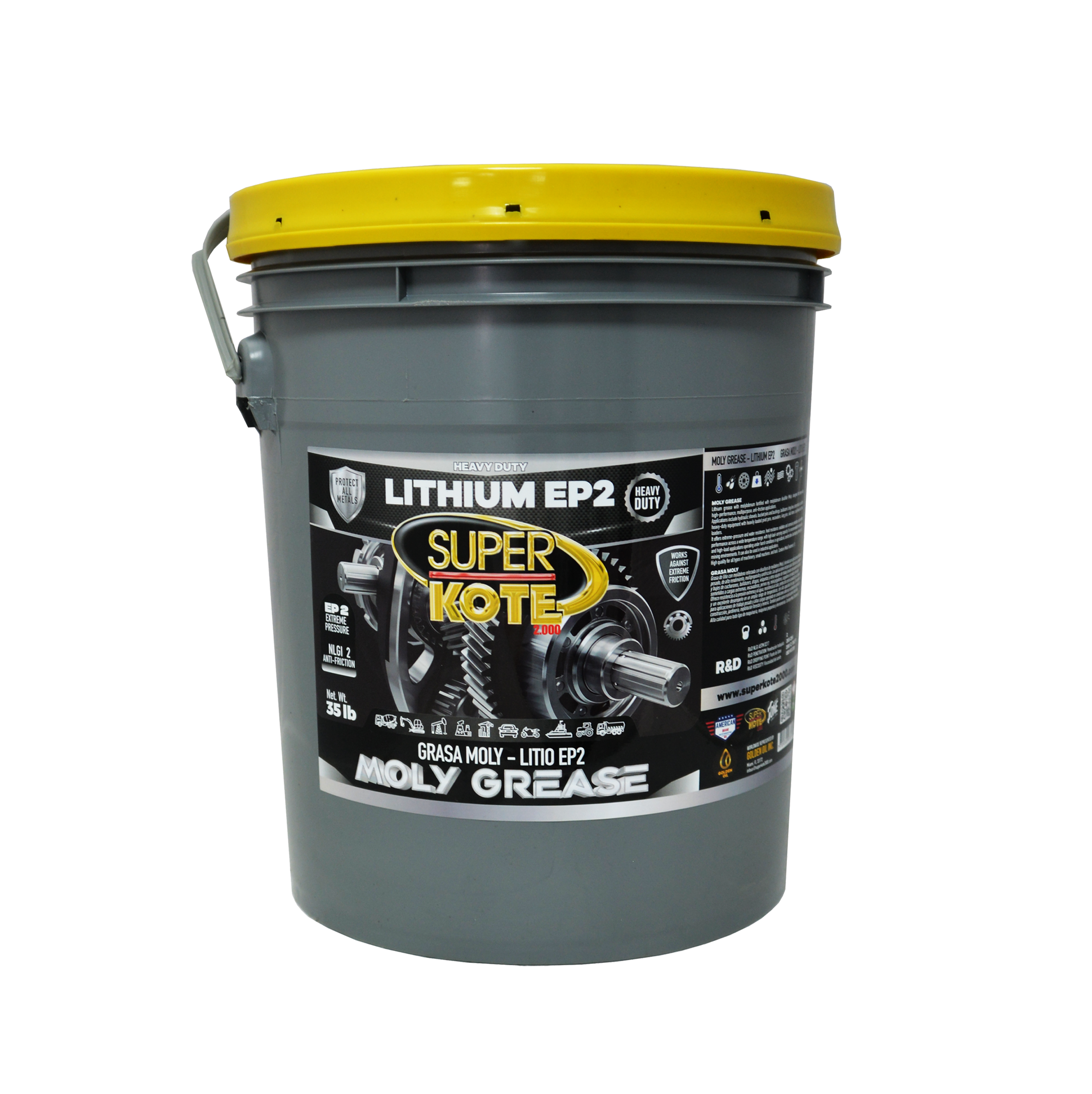 Grasa Moly de Litio NLGI 2 con 3% Molibdeno EP 35 lb