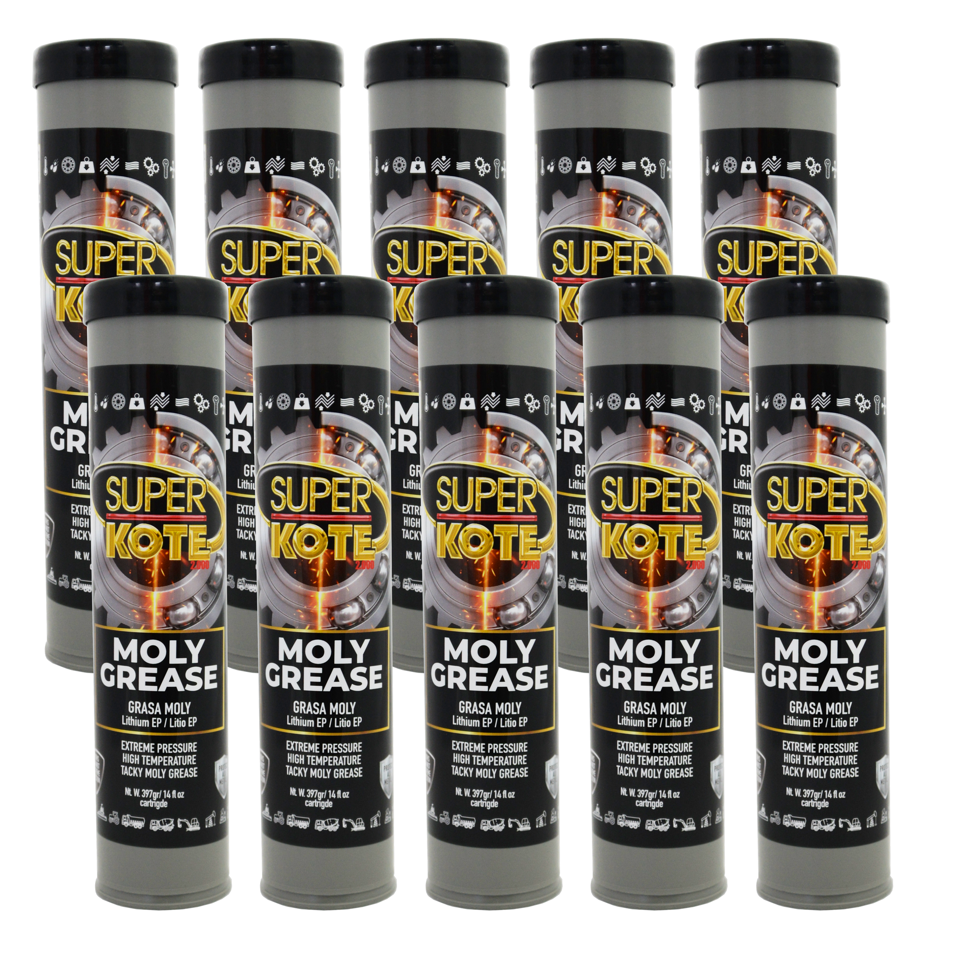 Grasa Moly de Litio NLGI 2 con 3% Molibdeno EP 397gr x 10 un-2